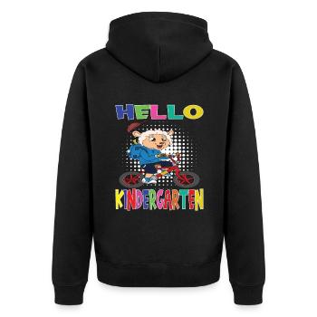 Kindergarten Child Kindergarten Gift - Unisex Premium Organic Zip Hoodie - black - Back - Nico (187cm)