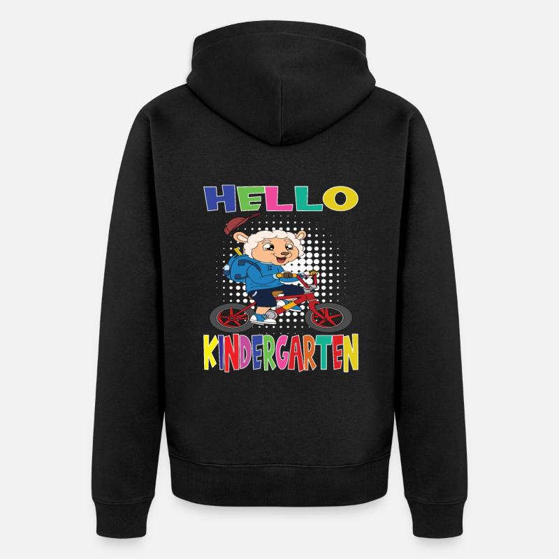 Kindergartenkind Kindergarten Geschenk - Unisex Premium Bio Zip Hoodie - Schwarz
