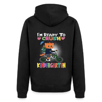 Kindergarten Child Kindergarten Gift - Unisex Premium Organic Zip Hoodie - black - Back - Nico (187cm)