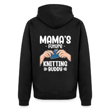 Le futur copain de tricot de maman - Veste à capuche bio Premium Unisexe - noir - Dos - Nico (187cm)