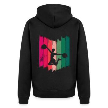 Cheerleading rétro Cheerleading vintage - Veste à capuche bio Premium Unisexe - noir - Dos - Nico (187cm)