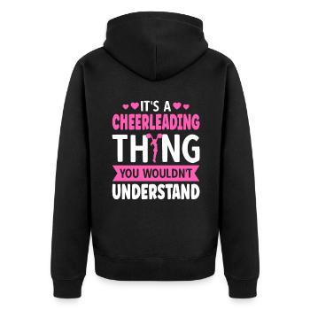 C’est une chose de cheerleading que vous ne comprendriez pas - Veste à capuche bio Premium Unisexe - noir - Dos - Nico (187cm)