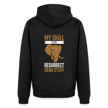 Ma compétence est de ressusciter Dead Stuff Taxidermist - Veste à capuche bio Premium Unisexe - noir - Dos - Nico (187cm)