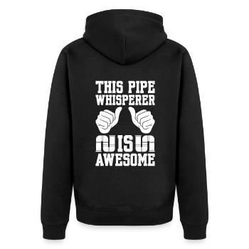 Ce chuchoteur de pipe est génial plombier - Veste à capuche bio Premium Unisexe - noir - Dos - Nico (187cm)