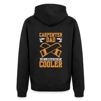 Papa charpentier comme un père ordinaire mais plus cool - Veste à capuche bio Premium Unisexe - noir - Dos - Nico (187cm)