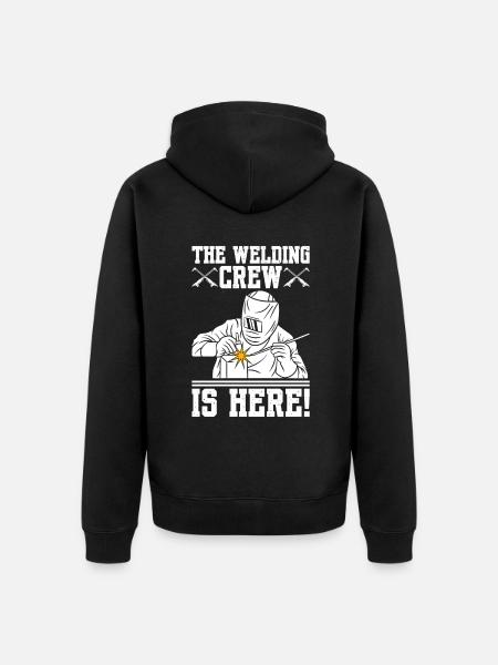 The Welding Crew Is Here - Unisex Premium Organic Zip Hoodie - black
