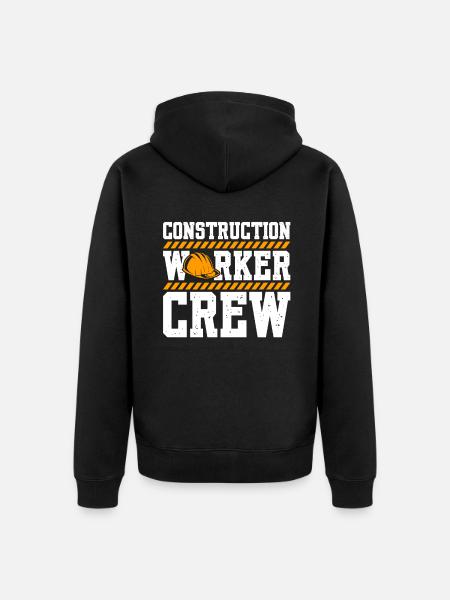 Construction Worker Crew - Unisex Premium Bio Zip Hoodie - Schwarz