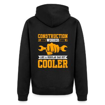 Travailleur de la construction comme un père ordinaire mais plus cool - Veste à capuche bio Premium Unisexe - noir - Dos - Nico (187cm)