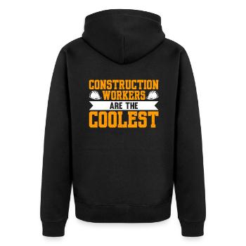 Les travailleurs de la construction sont les plus cool - Veste à capuche bio Premium Unisexe - noir - Dos - Nico (187cm)
