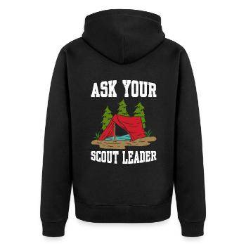 Demandez à votre chef scout - Veste à capuche bio Premium Unisexe - noir - Dos - Nico (187cm)