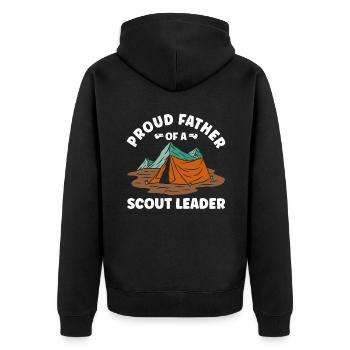 Fier Faher d’un chef scout - Veste à capuche bio Premium Unisexe - noir - Dos - Nico (187cm)