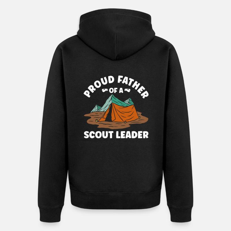 Fier Faher d’un chef scout - Veste à capuche bio Premium Unisexe - noir