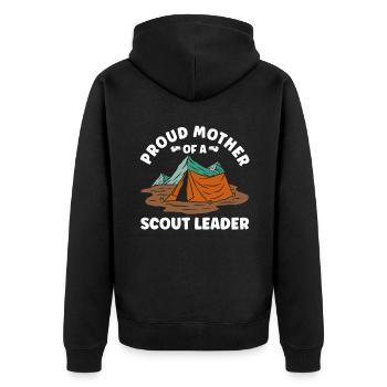 Fière mère d’un chef scout - Veste à capuche bio Premium Unisexe - noir - Dos - Nico (187cm)
