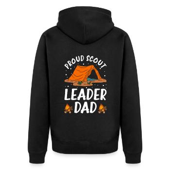 Fier père chef scout - Veste à capuche bio Premium Unisexe - noir - Dos - Nico (187cm)