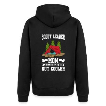 Le père chef scout aime une mère ordinaire mais plus cool - Veste à capuche bio Premium Unisexe - noir - Dos - Nico (187cm)