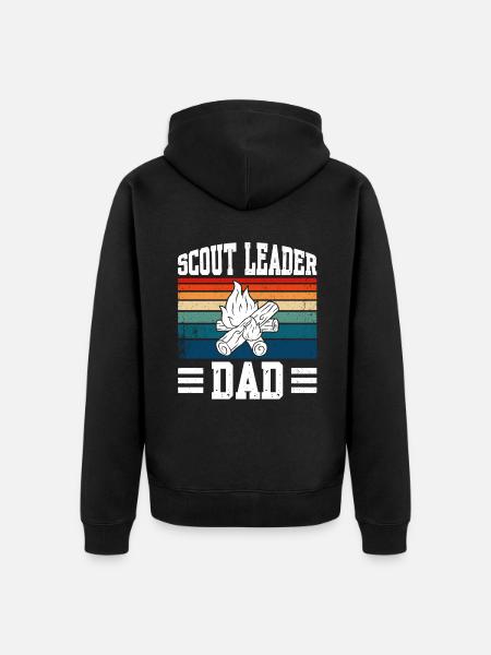 Scout Leader Dad Scout Leader - Unisex Premium Organic Zip Hoodie - black