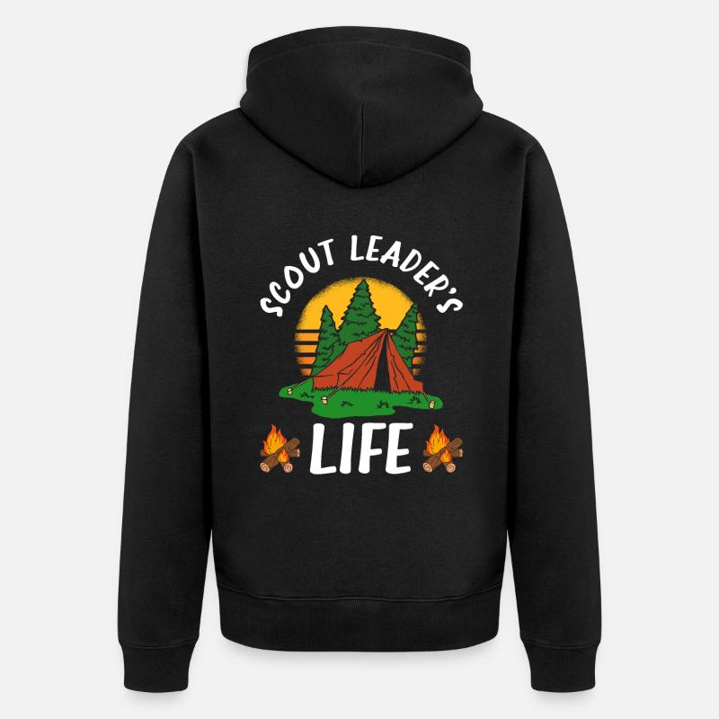 La vie du chef scout - Veste à capuche bio Premium Unisexe - noir