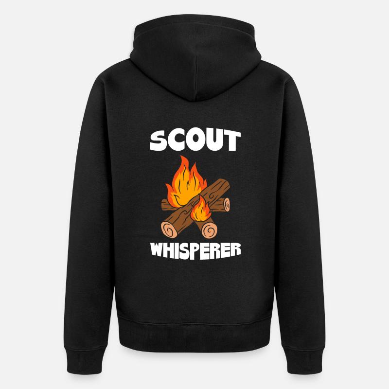 Chef scout chuchoteur - Veste à capuche bio Premium Unisexe - noir