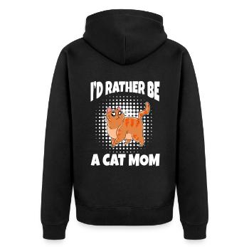 Je préfère être une maman chat - Veste à capuche bio Premium Unisexe - noir - Dos - Nico (187cm)