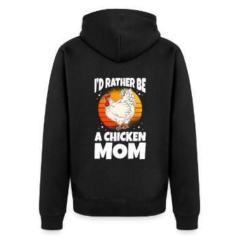 Je préfère être une maman poulet - Veste à capuche bio Premium Unisexe - noir - Dos - Nico (187cm)