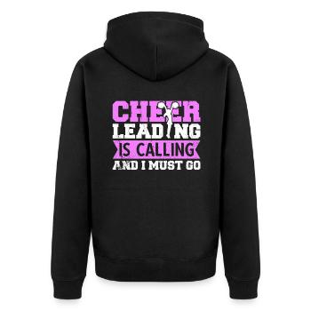 Le cheerleading m’appelle et je dois y aller - Veste à capuche bio Premium Unisexe - noir - Dos - Nico (187cm)