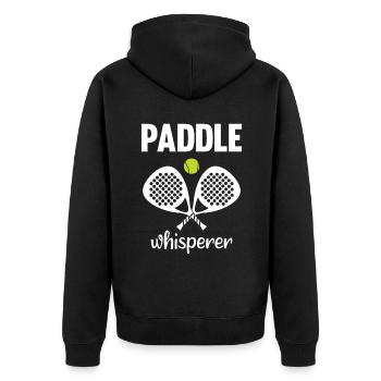 Paddle Whisperer Paddle Tennis - Veste à capuche bio Premium Unisexe - noir - Dos - Nico (187cm)