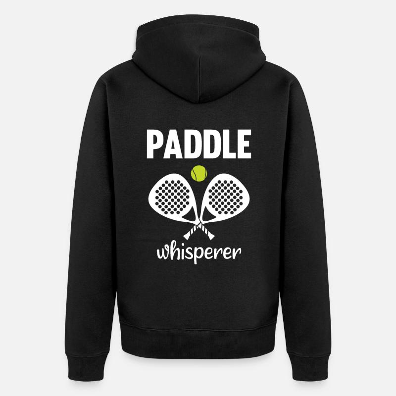 Paddle Whisperer Paddle Tennis - Veste à capuche bio Premium Unisexe - noir