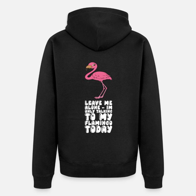 Drôle de flamant rose - Veste à capuche bio Premium Unisexe - noir