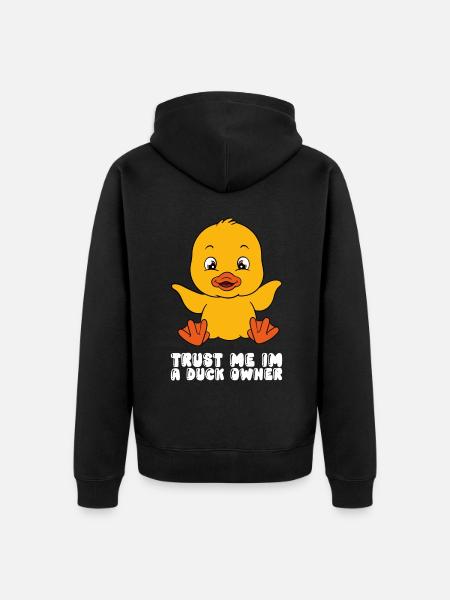 Funny duck Cute ducks - Unisex Premium Organic Zip Hoodie - black