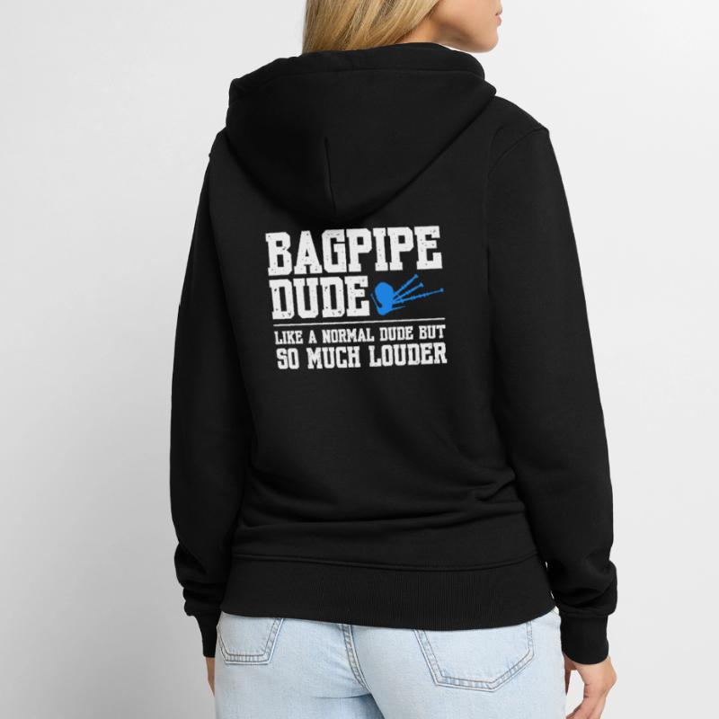 Le mec de cornemuse comme un mec normal mais tellement plus fort Veste à capuche bio Premium Unisexe