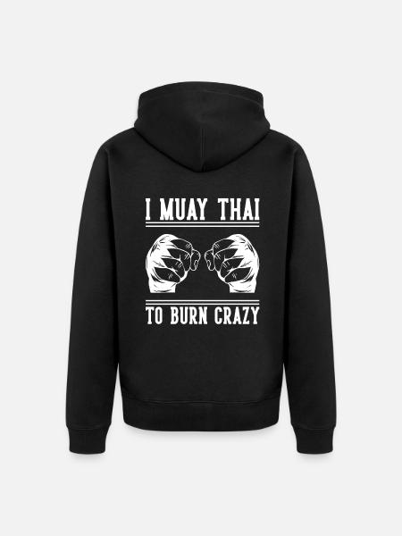 Muay Thai Boxe - Veste à capuche bio Premium Unisexe - noir