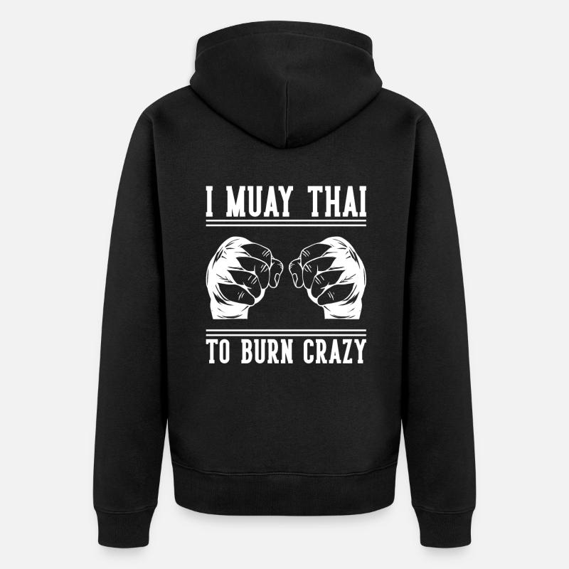 Muay Thai Boxe - Veste à capuche bio Premium Unisexe - noir
