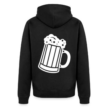Chope de bière bière alcool Cheers - Veste à capuche bio Premium Unisexe - noir - Dos - Nico (187cm)