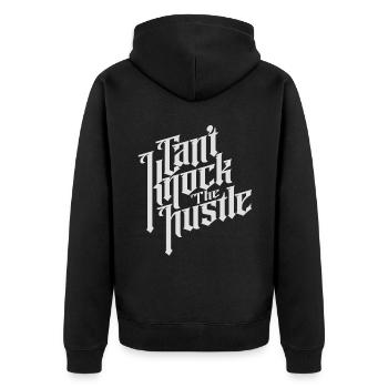 Hustle Business Freedom Travail acharné Poursuite de rêve - Veste à capuche bio Premium Unisexe - noir - Dos - Nico (187cm)