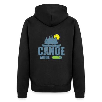 Canoe Mode On Kayak Paddle Boat Canoeing - Unisex Premium Organic Zip Hoodie - black - Back - Nico (187cm)