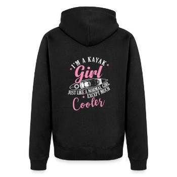 Je suis une fille de kayak et beaucoup plus cool Paddle Boat - Veste à capuche bio Premium Unisexe - noir - Dos - Nico (187cm)