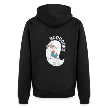 Boooooook’s Ghosts à Halloween Custom - Veste à capuche bio Premium Unisexe - noir - Dos - Nico (187cm)