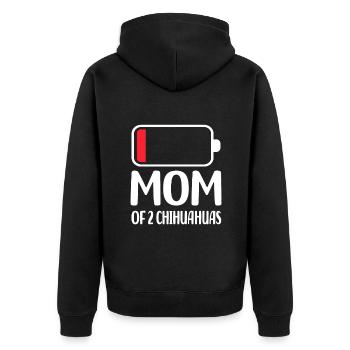 Chihuahua - Unisex Premium Organic Zip Hoodie - black - Back - Nico (187cm)