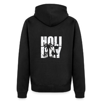Vacances Vacances Loisirs Vacances Voyage - Veste à capuche bio Premium Unisexe - noir - Dos - Nico (187cm)
