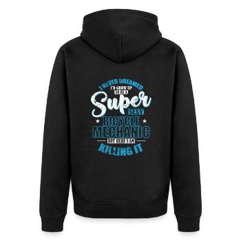 J’aurais grandi pour devenir un mécanicien de vélo super sexy - Veste à capuche bio Premium Unisexe - noir - Dos - Nico (187cm)