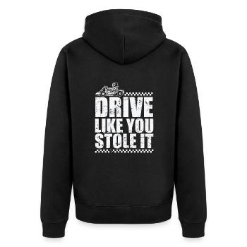 Conduisez comme vous l’avez volé Gokart Race - Veste à capuche bio Premium Unisexe - noir - Dos - Nico (187cm)