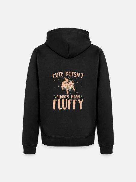 Gecko - Unisex Premium Organic Zip Hoodie - black
