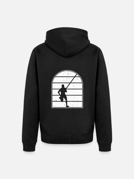 Pole vault - Unisex Premium Organic Zip Hoodie - black
