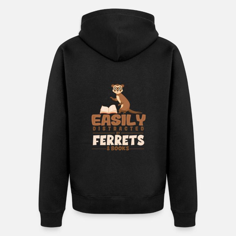 Furet - Veste à capuche bio Premium Unisexe - noir