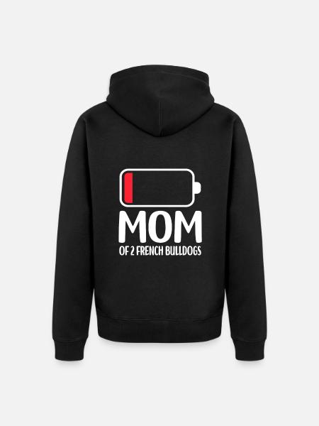 French Bulldog Dog - Unisex Premium Organic Zip Hoodie - black