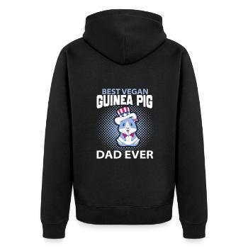 Papa cochon d’Inde - Veste à capuche bio Premium Unisexe - noir - Dos - Nico (187cm)
