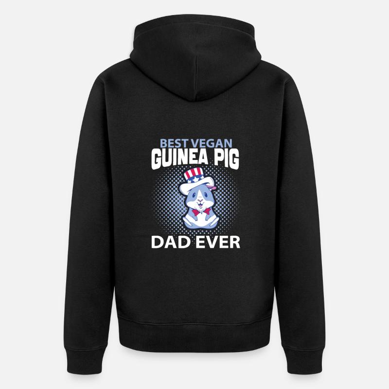 Papa cochon d’Inde - Veste à capuche bio Premium Unisexe - noir