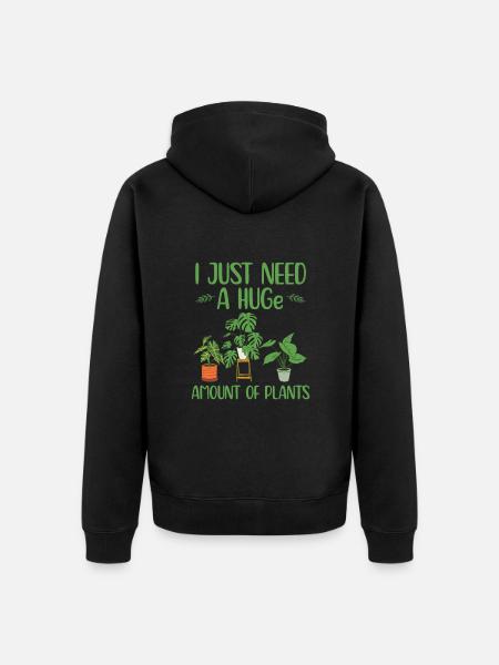 Houseplants - Unisex Premium Organic Zip Hoodie - black