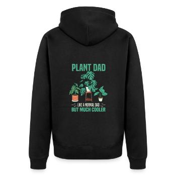 Hobbygärtner | Pflanzenliebhaber Pflanzen Geschenk - Unisex Premium Bio Zip Hoodie - Schwarz - Hinten - Nico (187cm)