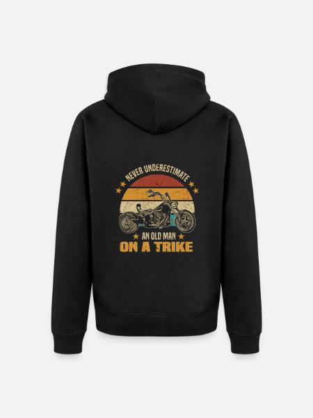Trike - Unisex Premium Organic Zip Hoodie - black